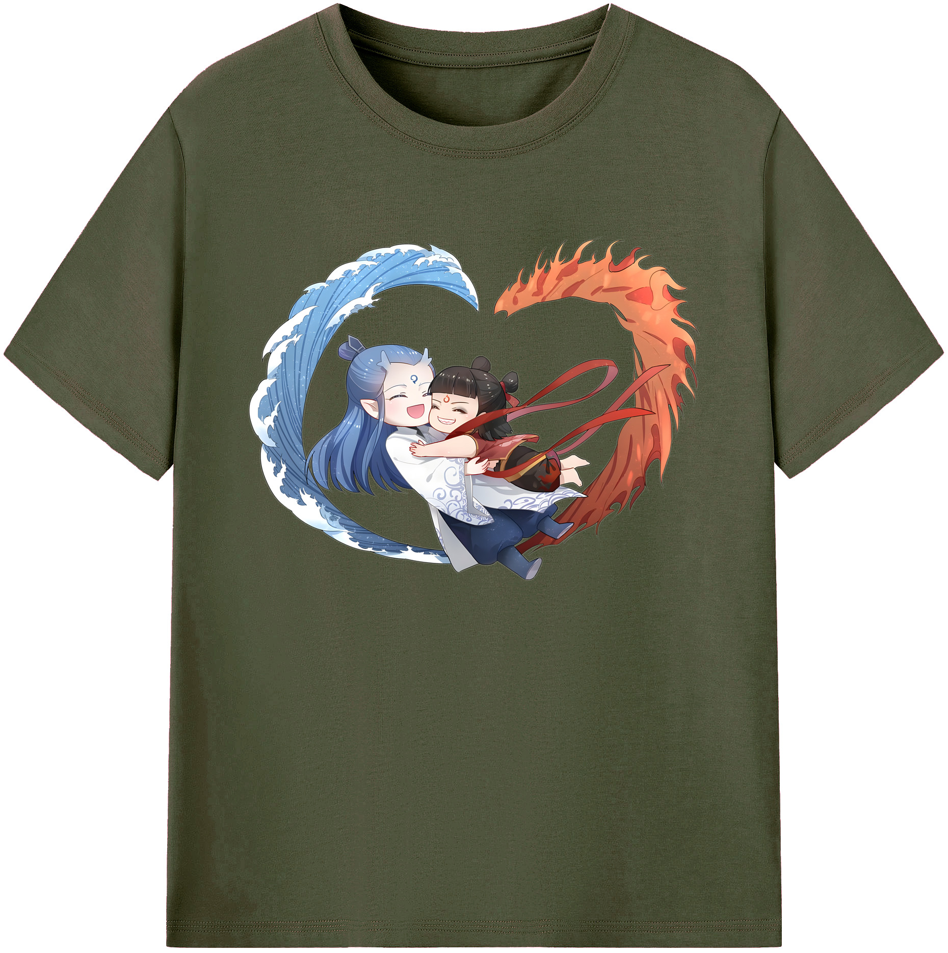 （画像用） Ne Zha 2 ナタ 魔童の大暴れ 綿100％ メンズ半袖Tシャツ｜肌触りやわらか＆通気性